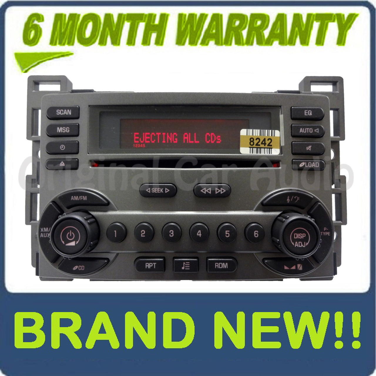 Pontiac Radio 6 Disc CD Changer Player RDS XM Sat OEM