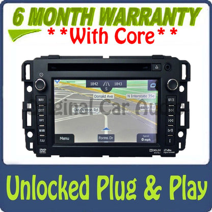 UNLOCKED Reman 2012 2013 Chevy GMC OEM Navigation GPS XM Radio Bluetooth USB DVD AUX Stereo AM FM SAT - ANALOG