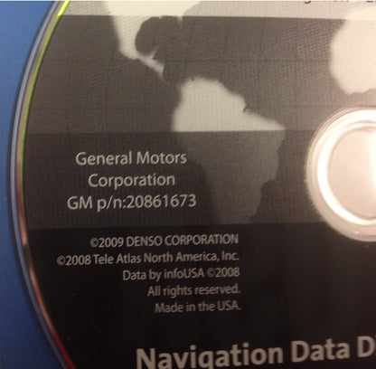 GM Satellite Navigation System CD 20861673 Version 5.0c