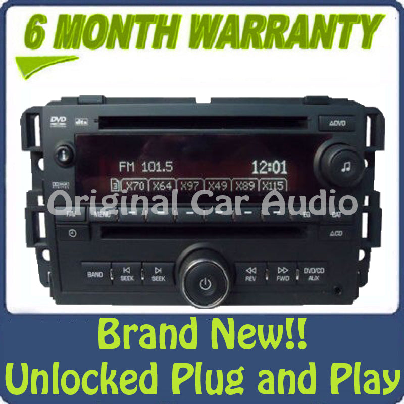 NEW Unlocked GMC Radio DVD Player CD Changer Aux Stereo OEM 2007