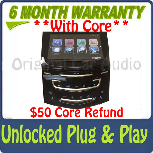 2013 - 2019  Cadillac Navigation GPS Bluetooth Touch Screen Display Control Panel Unit With Heated and Cooled Seats