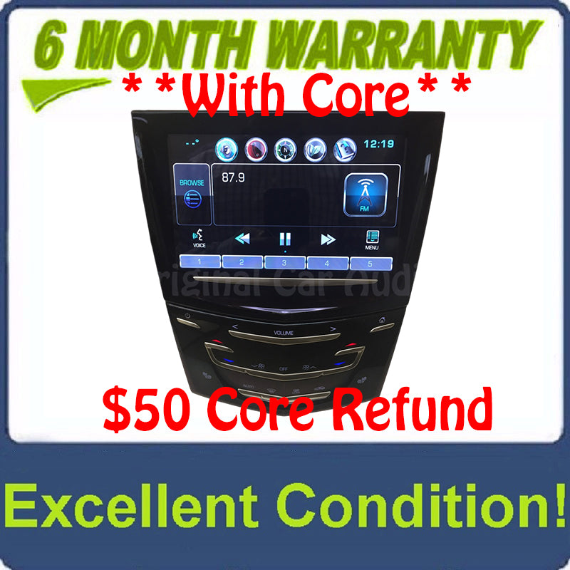 2013 - 2016 Cadillac SRX Cue Wireless Charging Navigation Bluetooth Touch Screen Display Control Panel Unit With Heated Seat Option ONLY