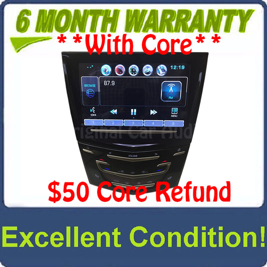 2013 - 2016 Cadillac SRX Cue Wireless Charging Navigation Bluetooth Touch Screen Display Control Panel Unit With Heated Seat Option ONLY