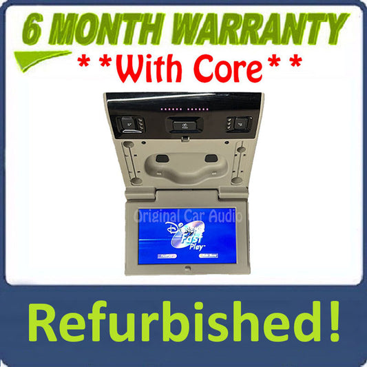 Refurbished 2015 - 2020 Chevrolet Chevy GMC Cadillac OEM 3rd Row Rear Seat Entertainment DVD Display Monitor SHALE