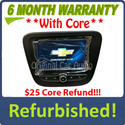Refurbished 2017 - 2020 Chevrolet Chevy Cruze Traverse OEM 7" MyLink Apple CarPlay Android Auto Multi Media XM Radio Receiver W/ Bezel