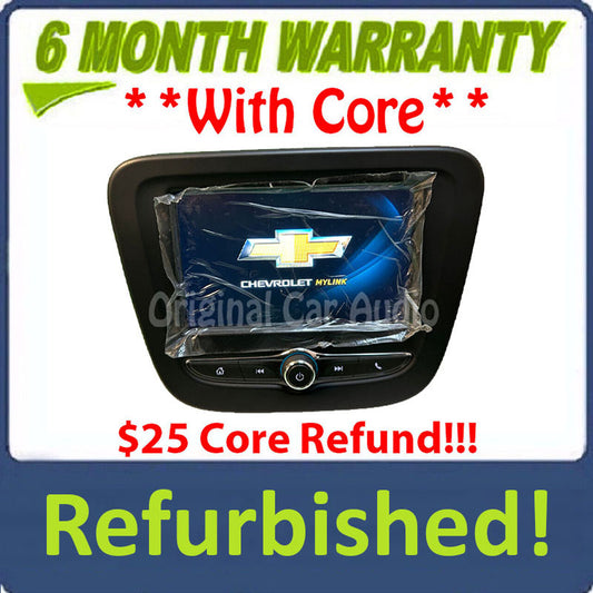 Refurbished 2017 - 2020 Chevrolet Chevy Cruze Traverse OEM 7" MyLink Apple CarPlay Android Auto Multi Media XM Radio Receiver W/ Bezel