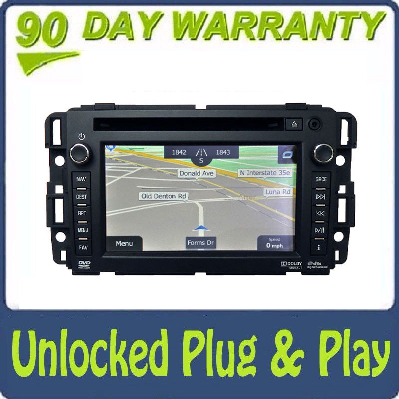 UNLOCKED 2012 2013 Chevy GMC OEM Navigation GPS XM Radio Bluetooth USB DVD AUX Stereo AM FM SAT - DIGITAL