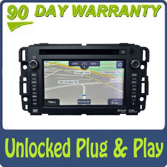 UNLOCKED 2012 2013 Chevy GMC OEM Navigation GPS XM Radio Bluetooth USB DVD AUX Stereo AM FM SAT - DIGITAL