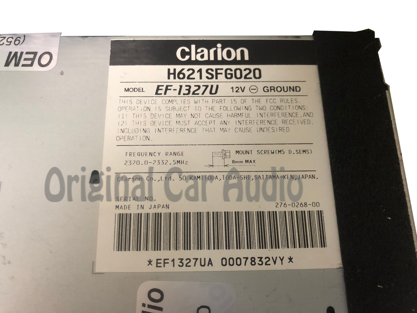 2006 - 2011 Subaru Tribeca XM Sirius Satellite Radio Receiver Module