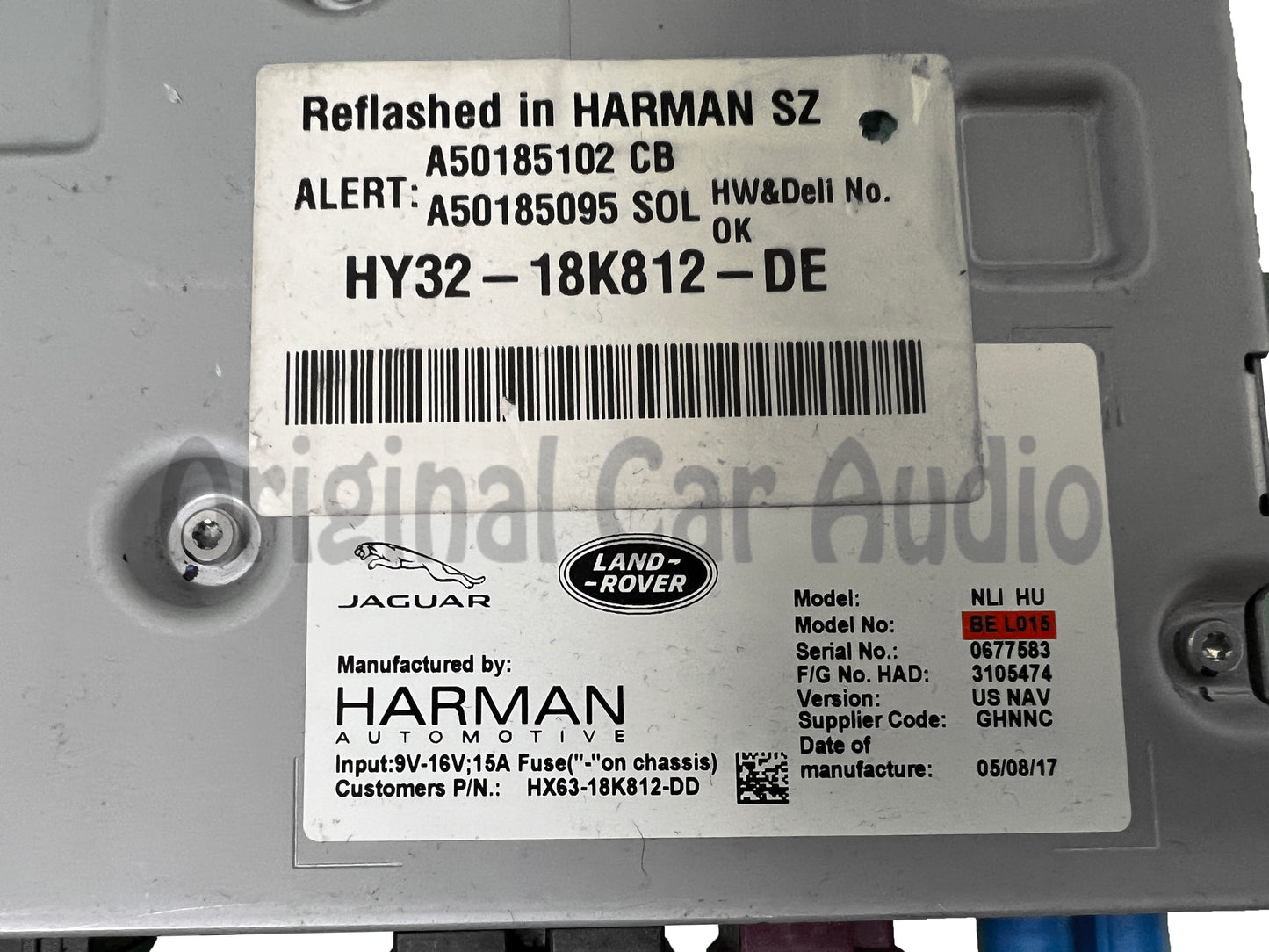 2017 - 2019 Jaguar Land Rover OEM Multi Media AM FM Sat Bluetooth Radio Receiver NLU HU BE L015