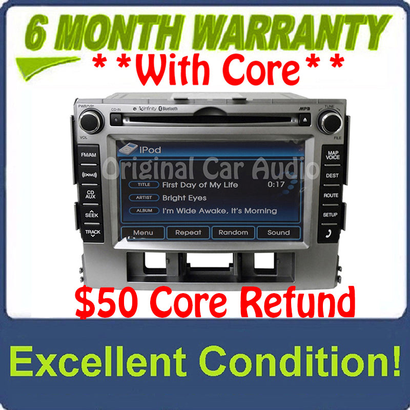 Hyundai Santa Fe Infinity Radio Navigation GPS MP3 CD Player