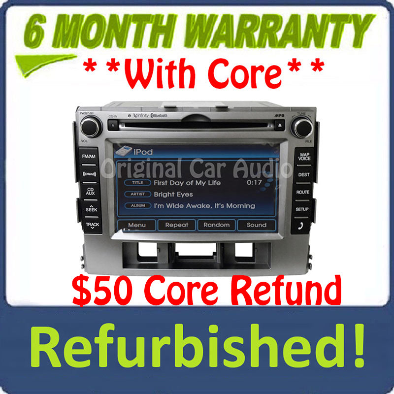 Refurbished 2011 - 2012 Hyundai Santa Fe OEM Infinity Radio Navigation GPS MP3 CD Player