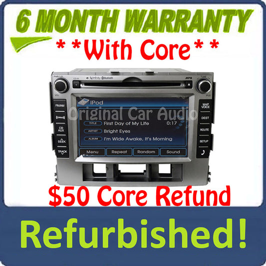 Refurbished 2011 - 2012 Hyundai Santa Fe OEM Infinity Radio Navigation GPS MP3 CD Player