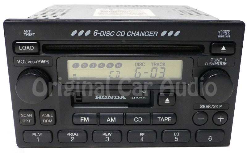 Honda Accord Civic CRV Radio Tape and 6 Disc CD Changer OEM