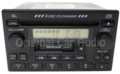 Honda Accord Civic CRV Radio Tape and 6 Disc CD Changer OEM