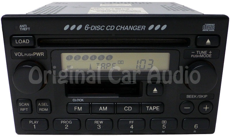 Honda Accord Civic CRV Radio Tape and 6 Disc CD Changer OEM