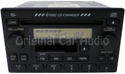 Honda Accord Civic CRV Radio Tape and 6 Disc CD Changer OEM