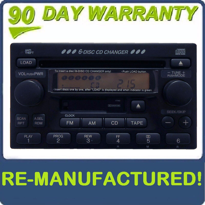 Re-manufactured Prelude Odyssey S2000 Radio Tape and 6 CD Changer 1999 2000 2001 2002 2003 2004 2005 2006