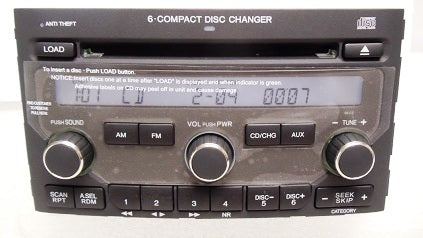 2006-2008 Honda Pilot Radio and 6  Player