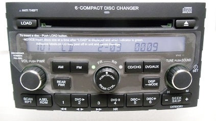 2006 2007 2008 Honda Pilot Radio and 6  Player