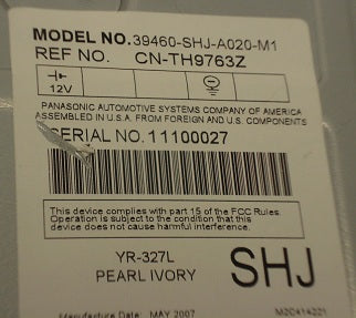 2005 2006 2007 2008 Honda Odyssey OEM Rear Entertainment LCD Display Screen Monitor Pearl Ivory