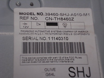 2005 2006 2007 2008 Honda Odyssey OEM Rear Entertainment LCD Display Screen Monitor Olive Gray