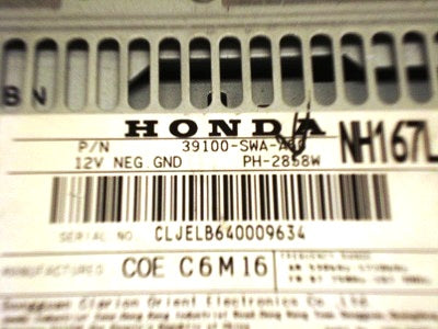 Remanufactured 2007 - 2009 Honda CRV Radio, MP3,  and CD Player