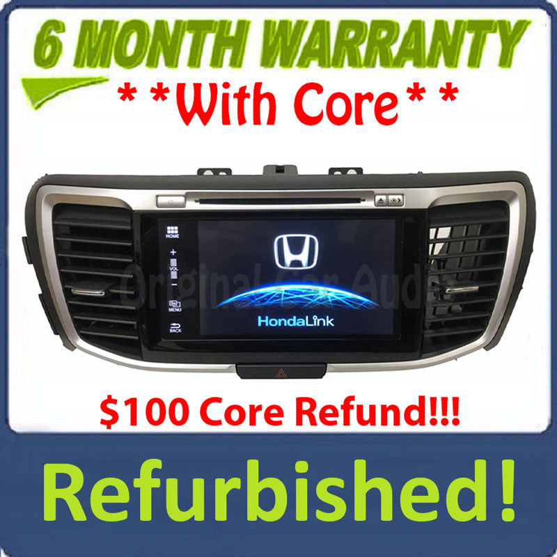 2016 - 2017 Honda Accord OEM Touch Screen Navigation Single CD AM FM SAT Bluetooth Radio Media Receiver