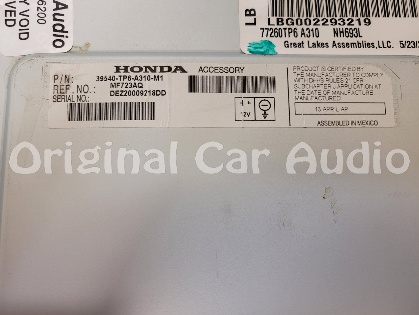 2013 - 2015 Honda Crosstour OEM AM FM CD Player Touchscreen Radio