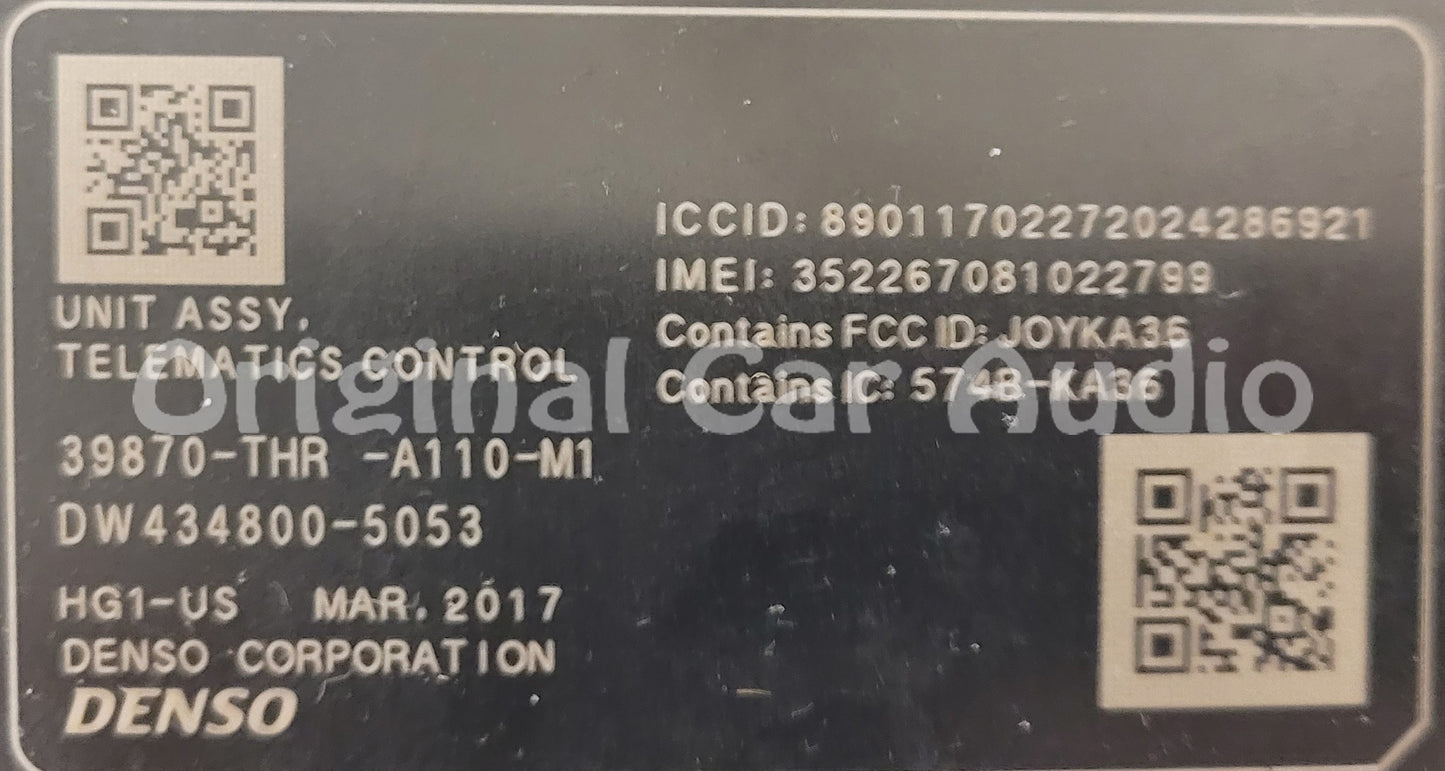 2018 - 2020 Honda Odyssey Elite OEM Telematics Control Module