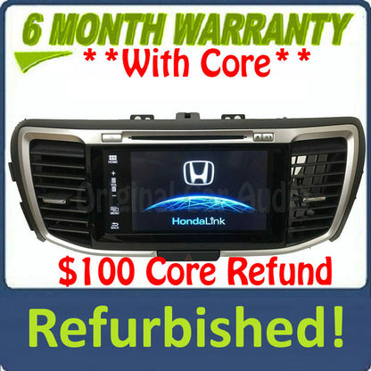 2016 - 2017 Honda Accord OEM Touch Screen Display CD Player AM FM Bluetooth Radio Media Receiver