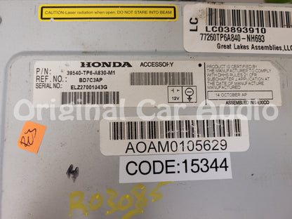 2013 - 2015 Honda Crosstour OEM AM FM XM Navigation Single CD Touchscreen Radio