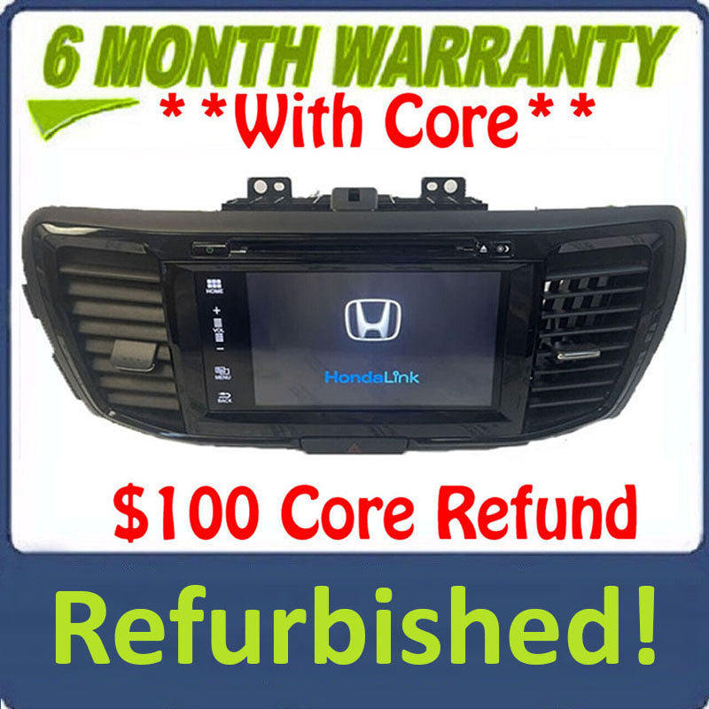 Refurbished 2016 - 2017 Honda Accord Touch Screen Non-Nav CD Multi Media Radio Receiver
