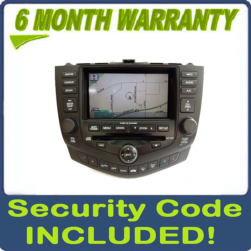 2003 HONDA Accord OEM Navigation GPS Radio Stereo 6 Disc Changer LCD Display Screen Monitor 2CY0