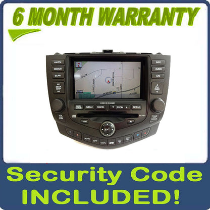 2003 HONDA Accord OEM Navigation GPS Radio Stereo 6 Disc Changer LCD Display Screen Monitor 2CY0