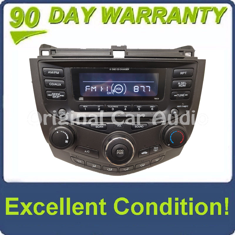 Honda Accord Radio AUX and 6  CD Changer LX EX 7BC0  39175-SDA-A110-M2 2003 2004 2005 2006 2007 FACEPLATE ONLY