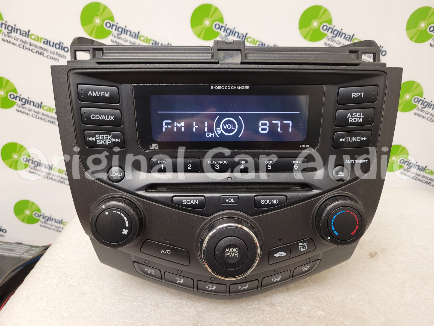 Honda Accord Radio AUX and 6  CD Changer LX EX 7BC0  39175-SDA-A110-M2 2003 2004 2005 2006 2007 FACEPLATE ONLY