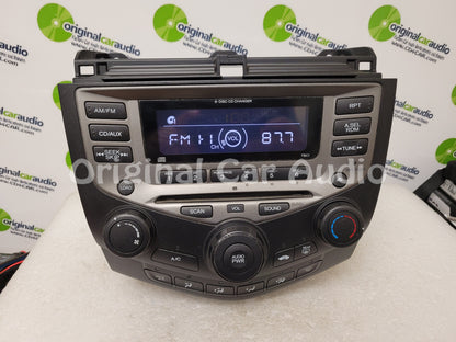 2003 - 2007 Honda Accord Radio AUX and 6  CD Changer LX EX 7BC1  39175-SDA-A120-M2 Faceplate ONLY