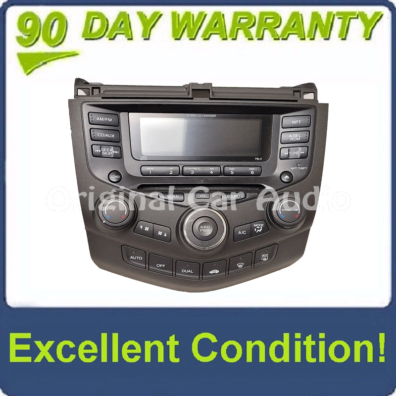 2003 2004 2005 2006 2007 Honda Accord Radio 6 Disc CD Changer Player Aux 7BL0 FACEPLATE ONLY