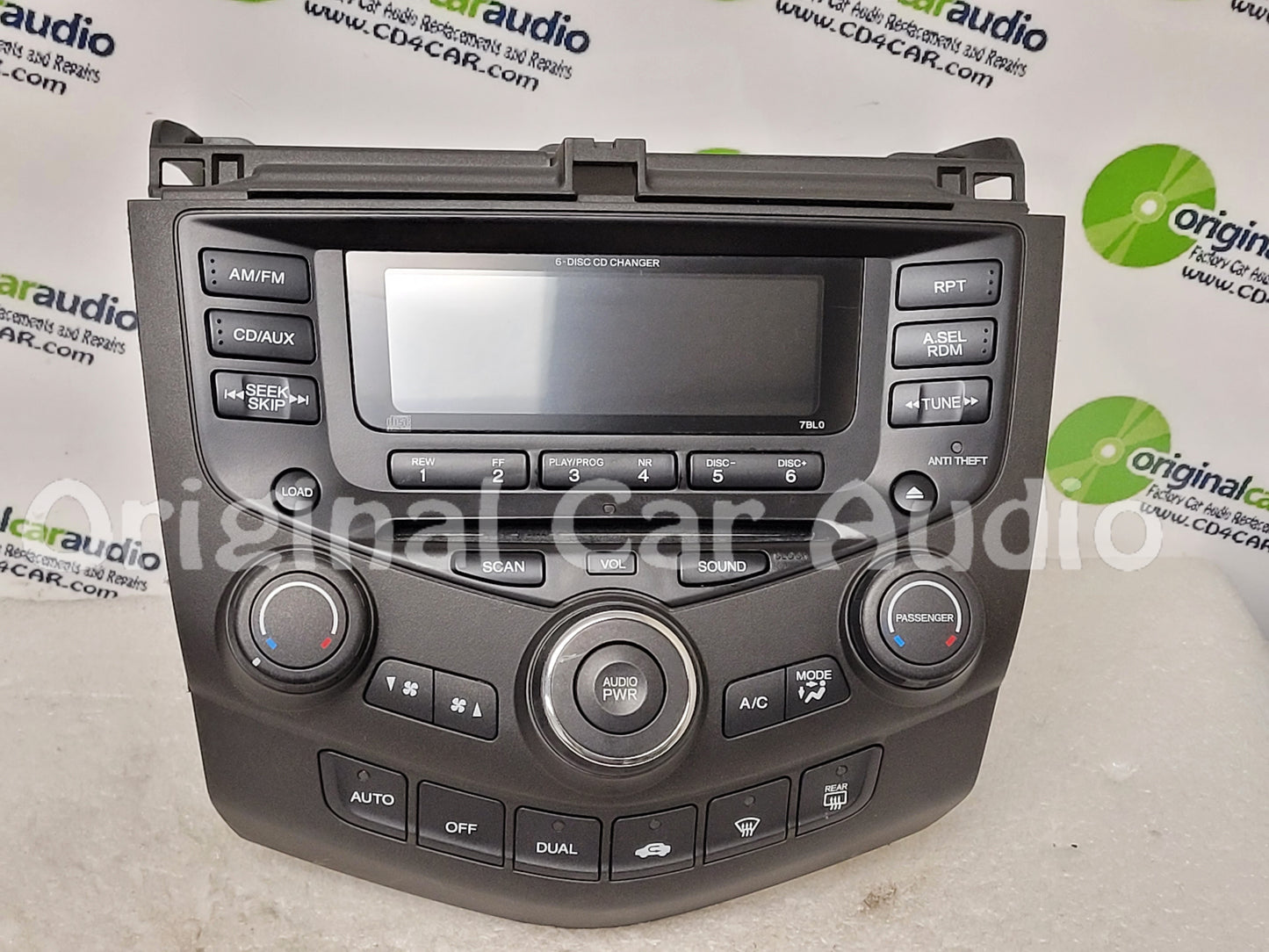 2003 2004 2005 2006 2007 Honda Accord Radio 6 Disc CD Changer Player Aux 7BL0 FACEPLATE ONLY