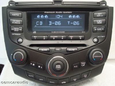 2004 - 2007 Honda Accord Radio and 6 CD