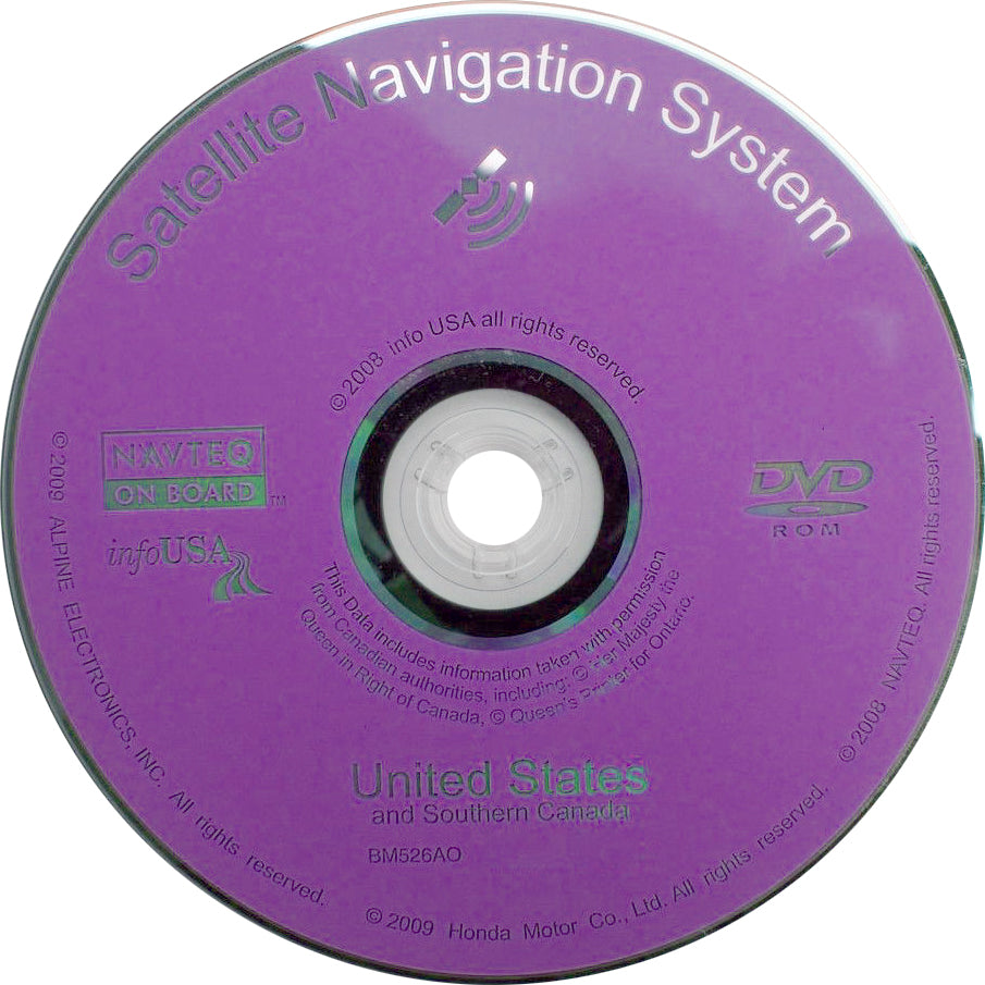 Acura TL Navigation GPS Disc Update Purple Disk 12 2012