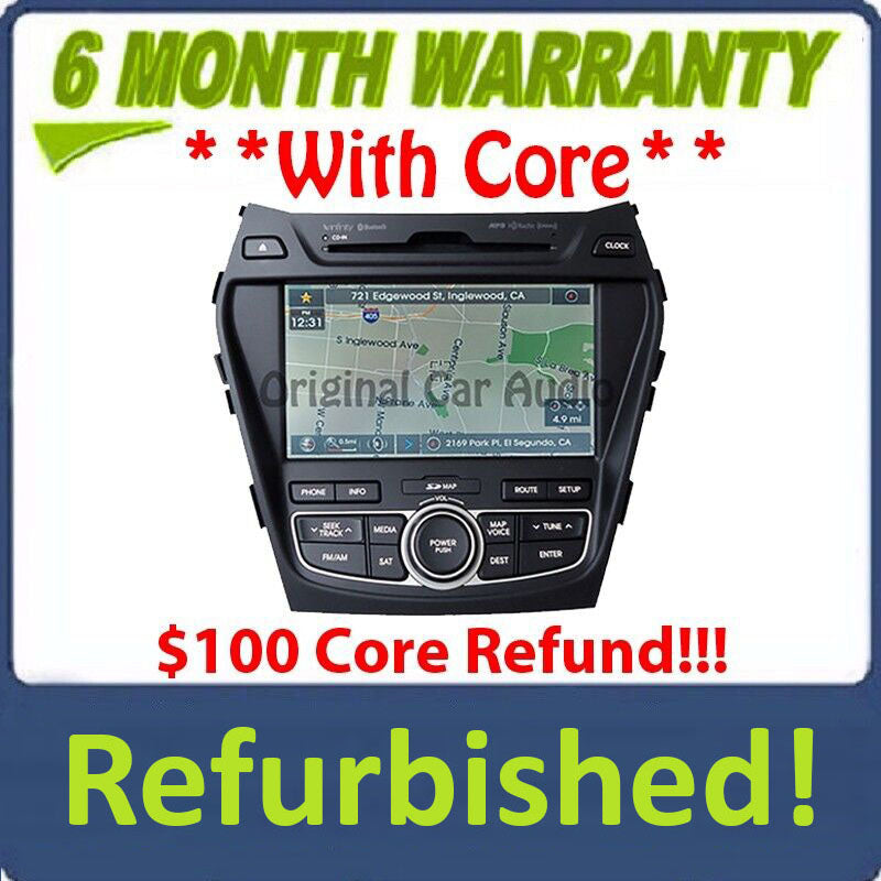 Refurbished 2013 2014 2015 HYUNDAI Santa Fe AM FM XM Radio Navigation Stereo MP3 CD Player