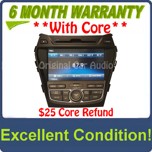 2013-2016 Hyundai Santa Fe radio CD player bluetooth MP3 Navigation OEM