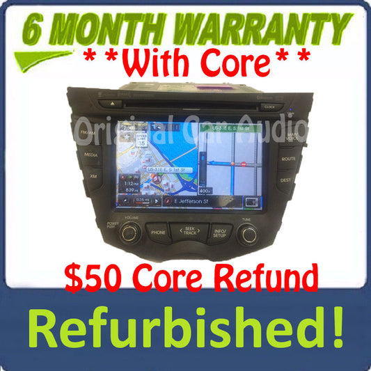 Refurbished 2012 - 2014 Veloster Hyundai OEM AM FM Radio CD Player Backup Camera Bluetooth Navigation Receiver