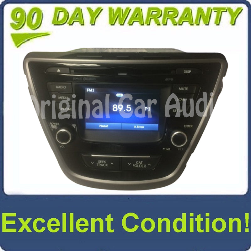 2014 2015 2016 Hyundai Elantra OEM AM FM MP3 Bluetooth Sat Radio Touch Screen