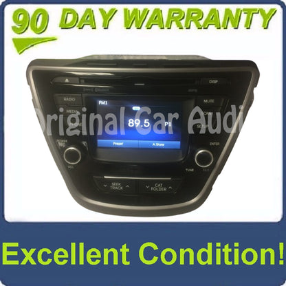 2014 2015 2016 Hyundai Elantra OEM AM FM MP3 Bluetooth Sat Radio Touch Screen