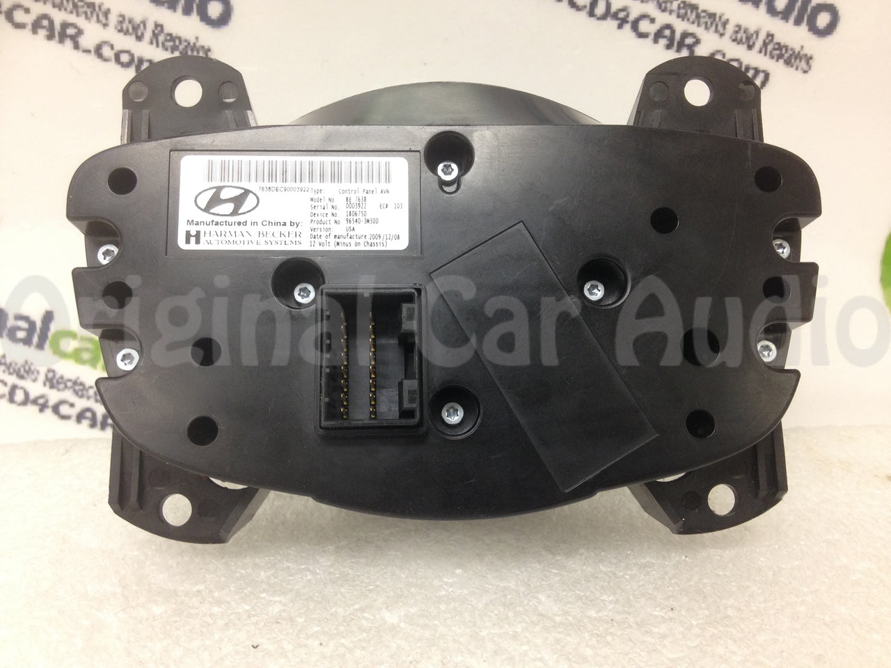 2009 2010 2011 2012 HYUNDAI GENESIS NAVI XM DISC AUX CONTROL SWITCH PANEL 96540-3M300