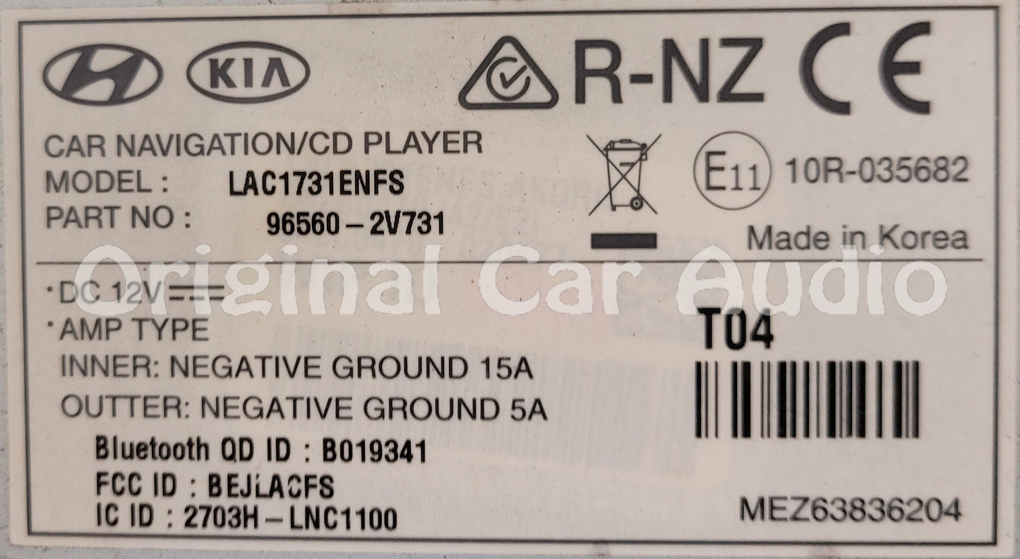 Refurbished 2011 - 2015 Hyundai Veloster OEM Single CD Touch Screen AM FM Bluetooth SAT Radio Receiver