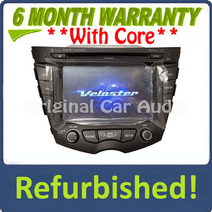 Refurbished 2011 - 2015 Hyundai Veloster OEM Single CD Touch Screen AM FM Bluetooth SAT Radio Receiver